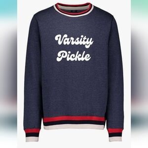 NWT Pickleball Crew Neck Sweatshirt Unisex Oversized Varsity Pickle Sweater M